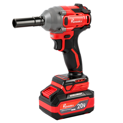 Pointekx Llave eléctrica sin escobillas ZS POINTEKX 3.0A 20V, 450 nm, roja y negra, versión mejorada.