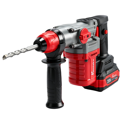 Martillo de batería de iones de litio sin escobillas ZS POINTEKX 28, rojo y negro, versión mejorada