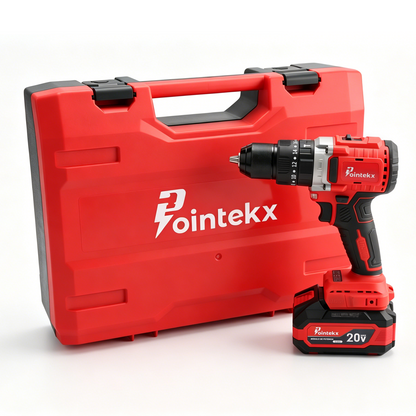 Minitaladro ZS POINTEKX 3.0A de 13 mm, rojo y negro, versión mejorada