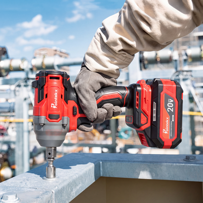 Pointekx Llave eléctrica sin escobillas ZS POINTEKX 3.0A 20V, 450 nm, roja y negra, versión mejorada.