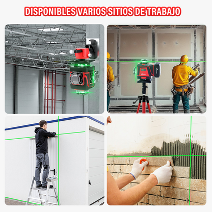 Pointekx Nivel láser de 16 líneas a 360 grados